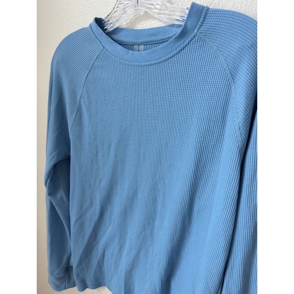 Outdoor Voices Men’s Long Sleeve Waffle Knit Top Blue Size XS - Picture 5 of 7